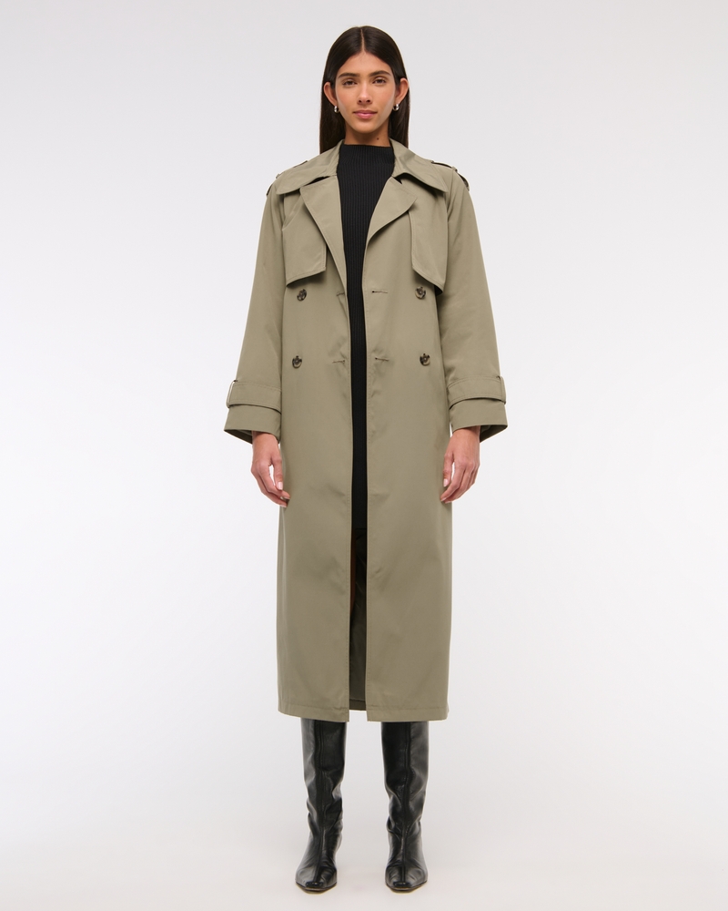 Classic Trench Coat(vintage green,XXS)