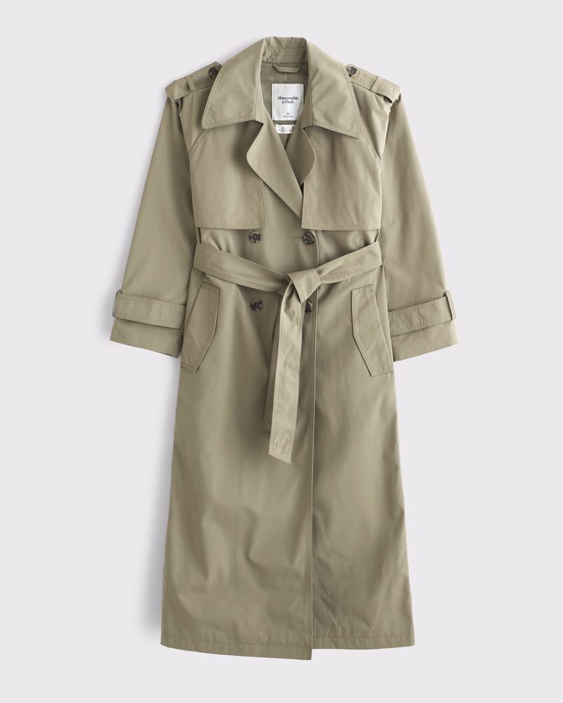 Classic Trench Coat(vintage green,XXS)