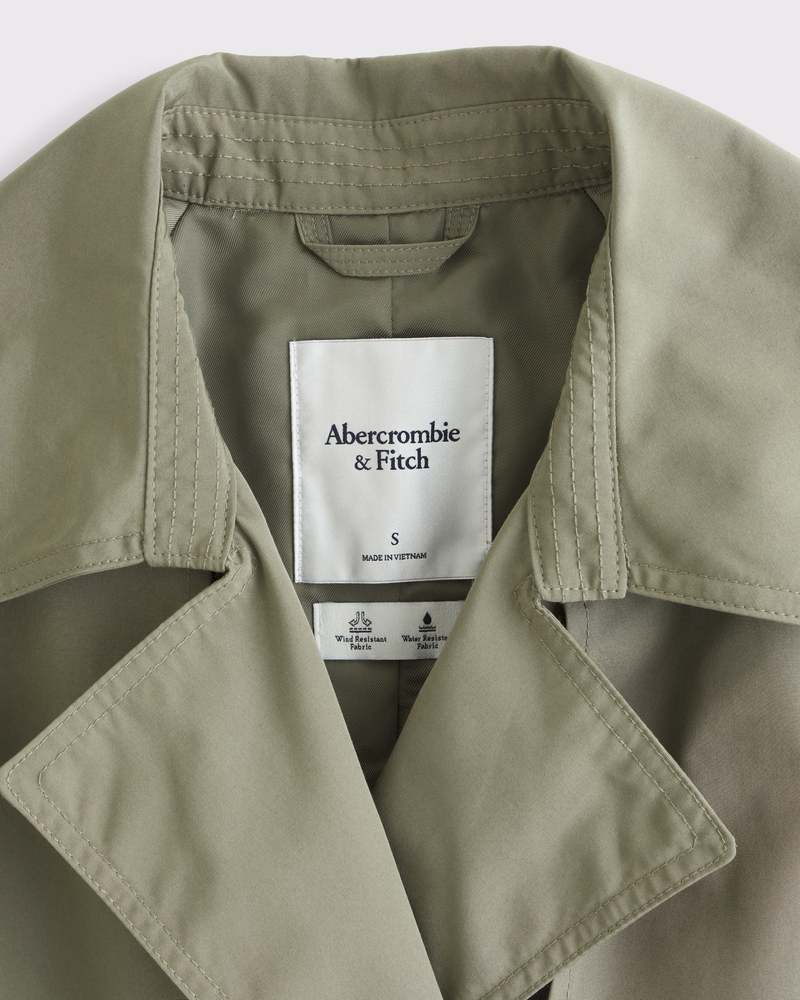 Mid-Length Trench Coat(green,XXS)