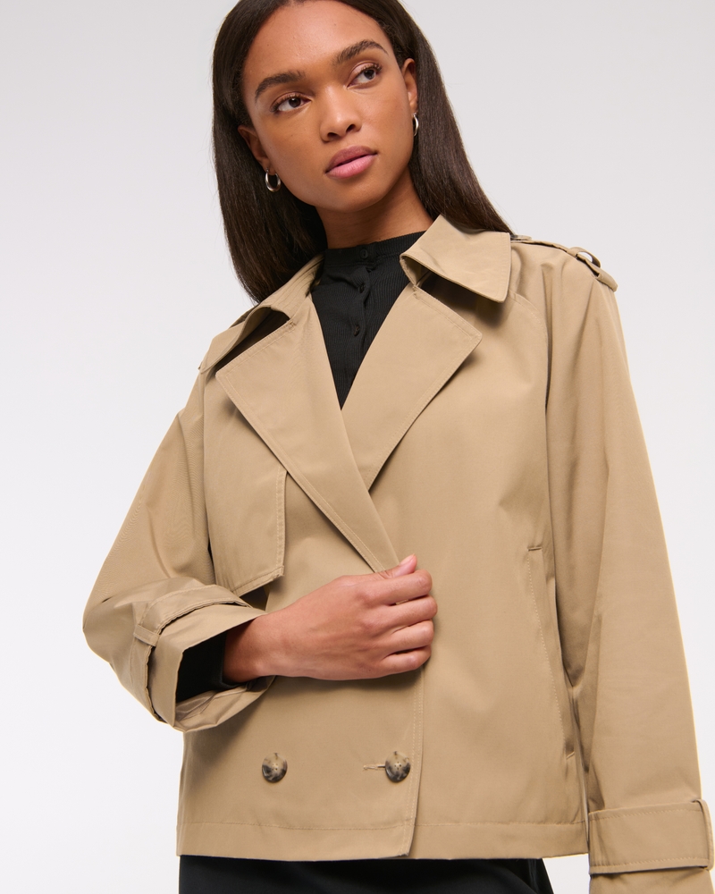 Relaxed Short Trench Coat(caramel,XXS)