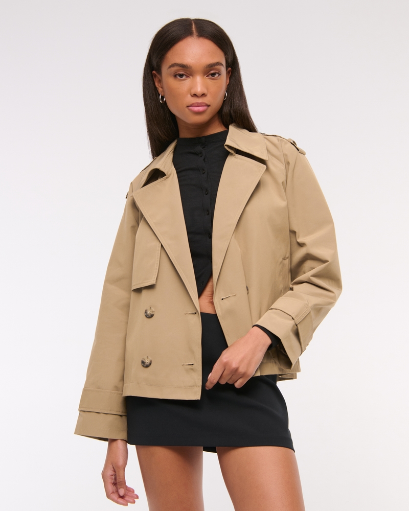 Relaxed Short Trench Coat(caramel,XXS)
