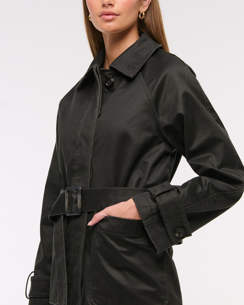 Waxed Belted Utility Jacket(black,XXS)