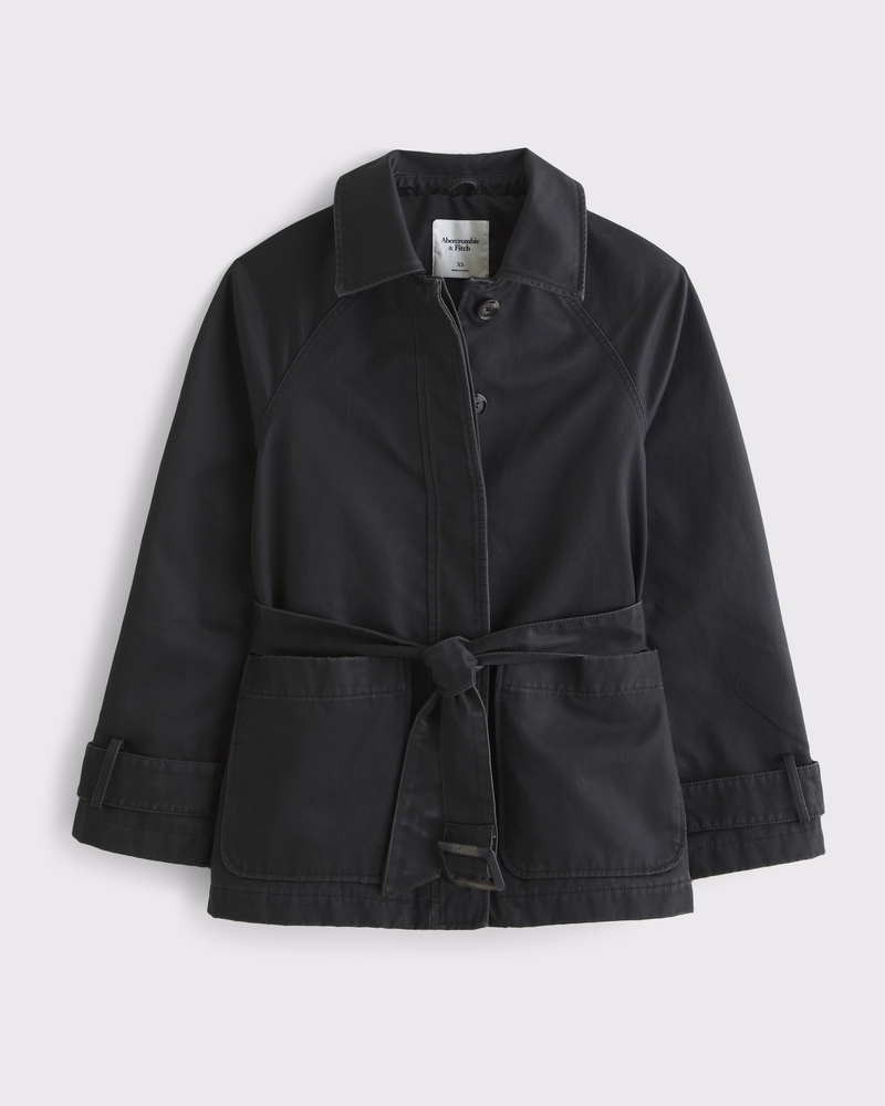 Waxed Belted Utility Jacket(black,XXS)