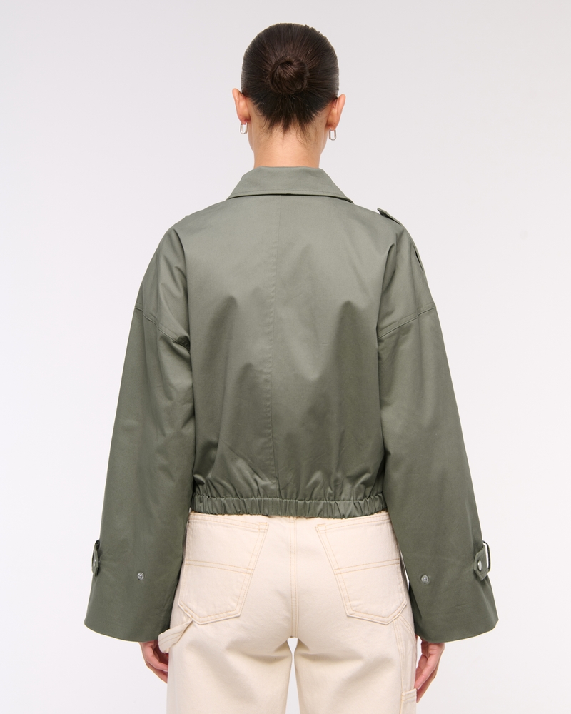 Lightweight Cinched Utility Jacket(muted basil,XXS)