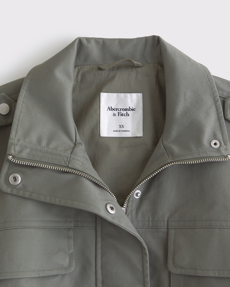 Lightweight Cinched Utility Jacket(muted basil,XXS)