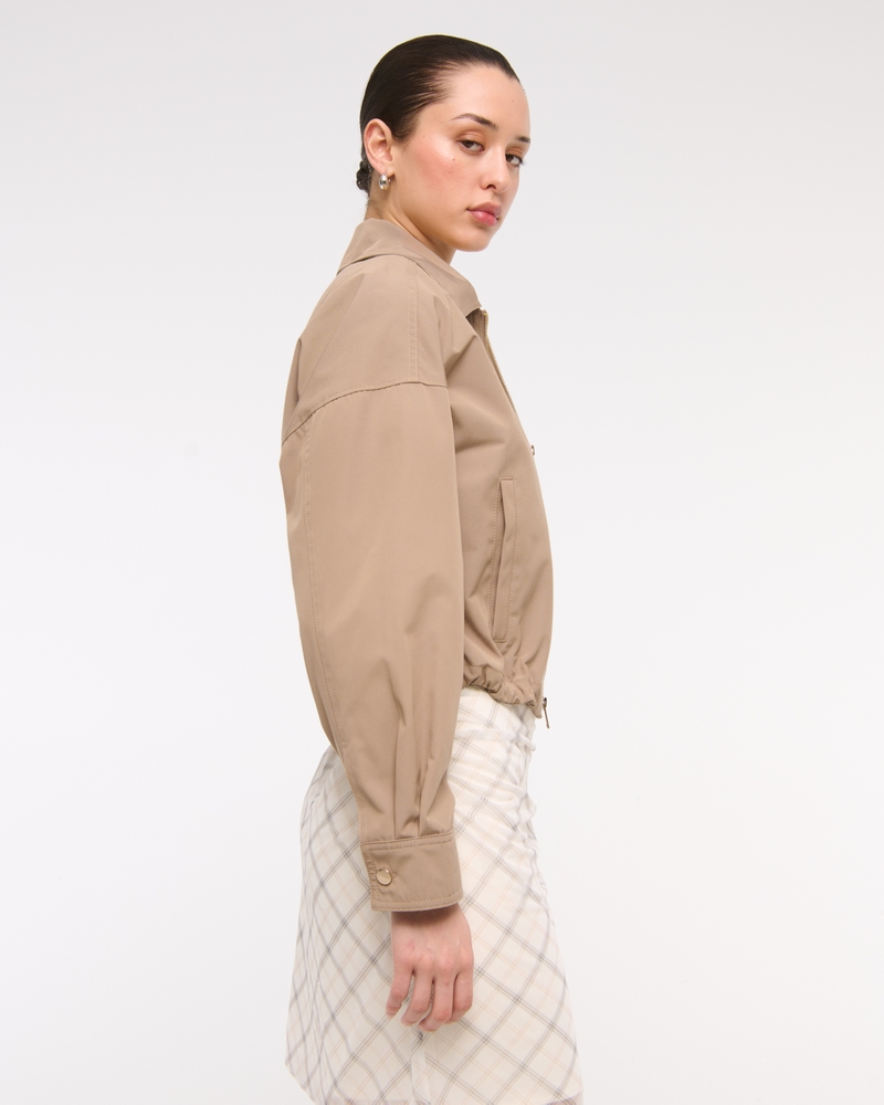 Cinched Double-Zip Jacket(light brown,XXS)