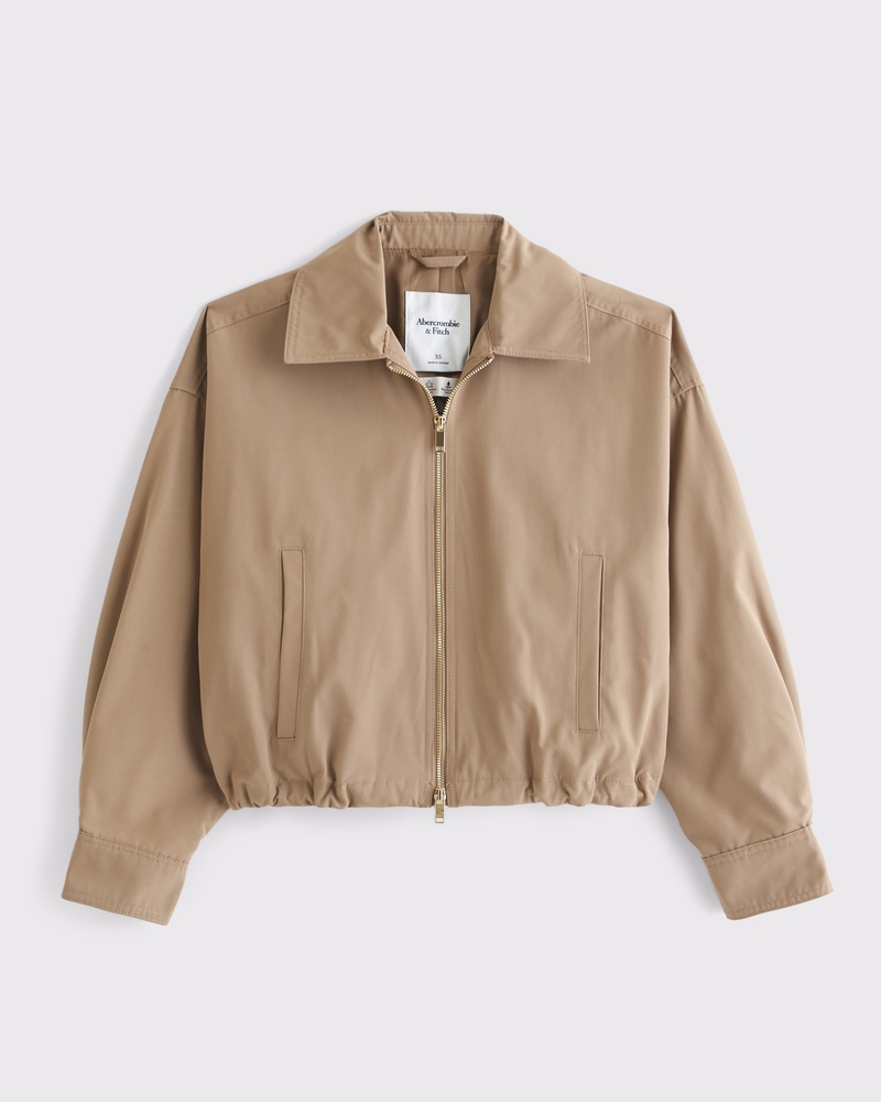 Cinched Double-Zip Jacket(light brown,XXS)