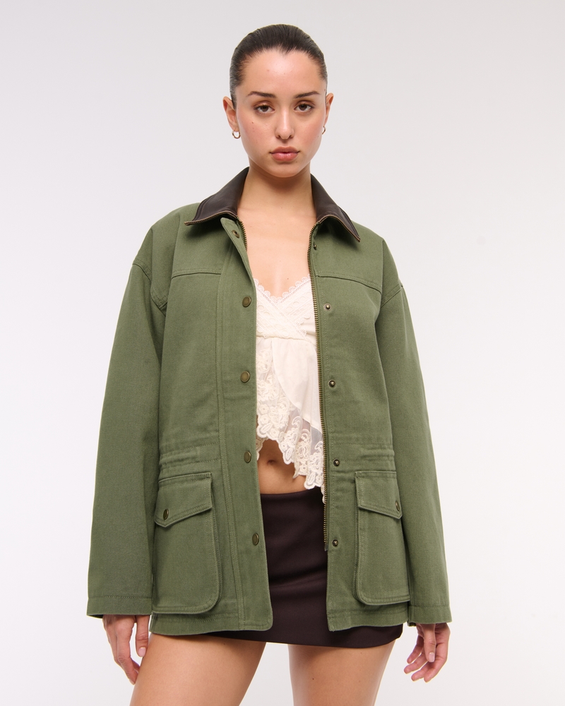 Cinched Waist Workwear Jacket