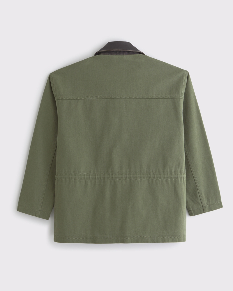 Cinched Waist Workwear Jacket(clover green,XXS)