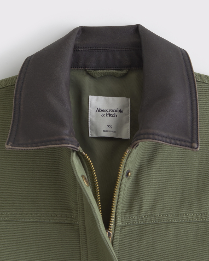 Cinched Waist Workwear Jacket(clover green,XXS)