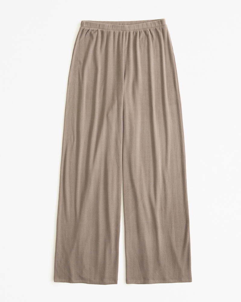 Pointelle Wide Leg Pant