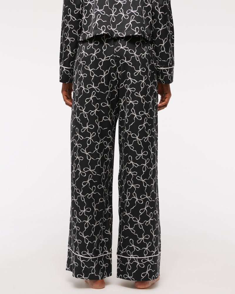 Satin Sleep Pant(black bow,XXS)