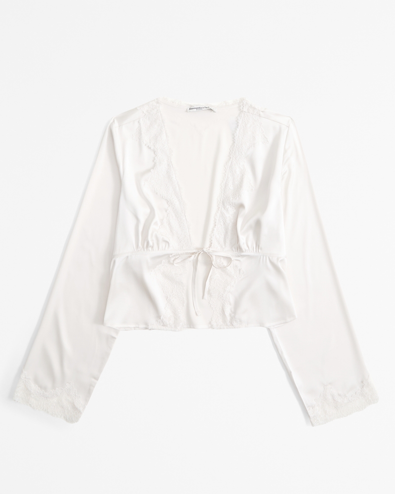 Lace and Satin Sleep Top
