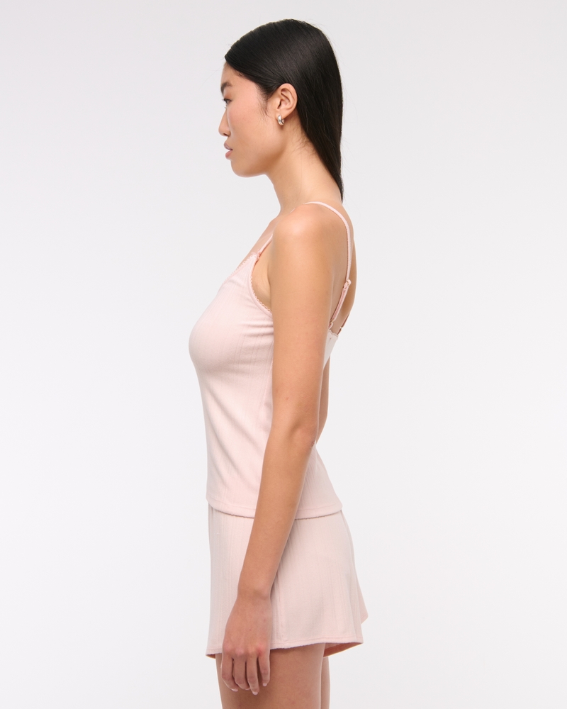 Pointelle Sleep Cami(soft rose,XXS)