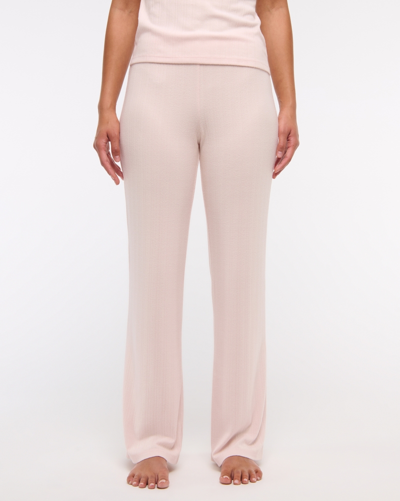 Pointelle Boot Pant(soft rose,XXS)