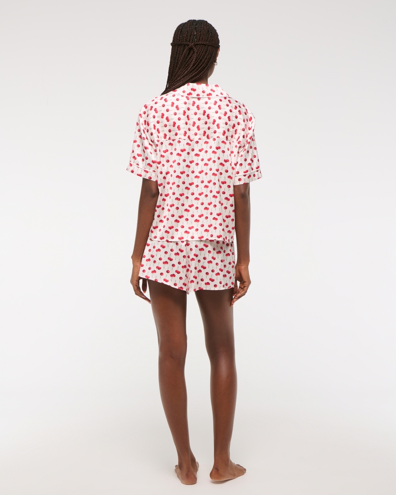Short-Sleeve Sleep Shirt(cherry pattern,XXS)