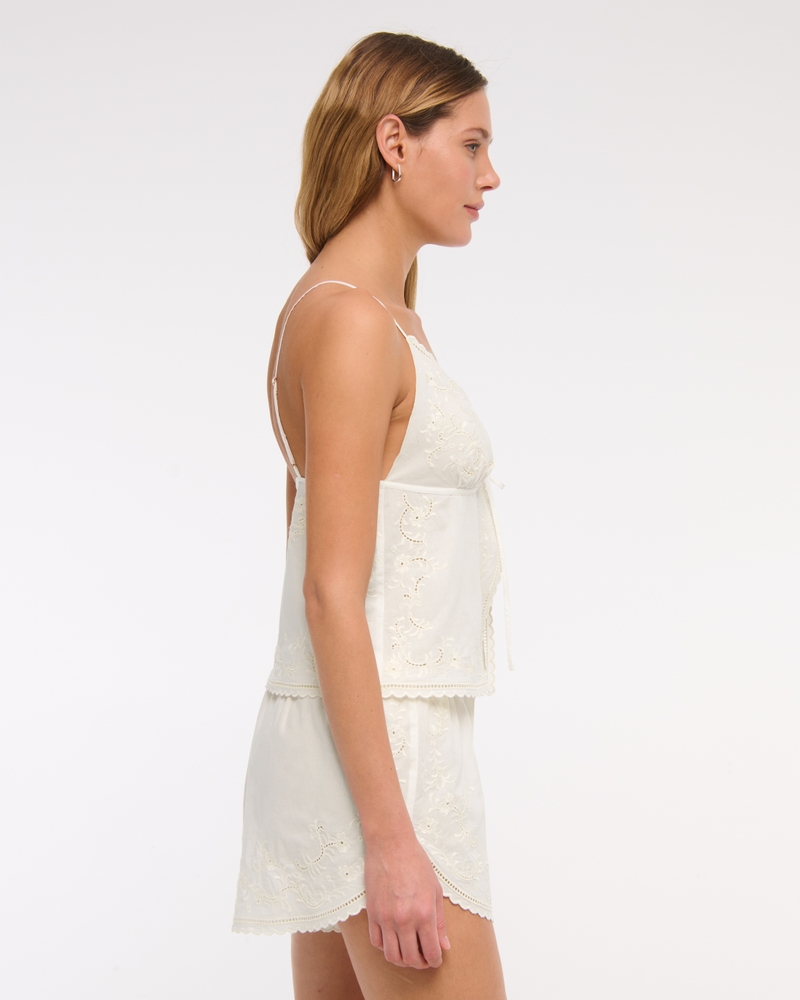 Cutwork Sleep Short(white,XXS)