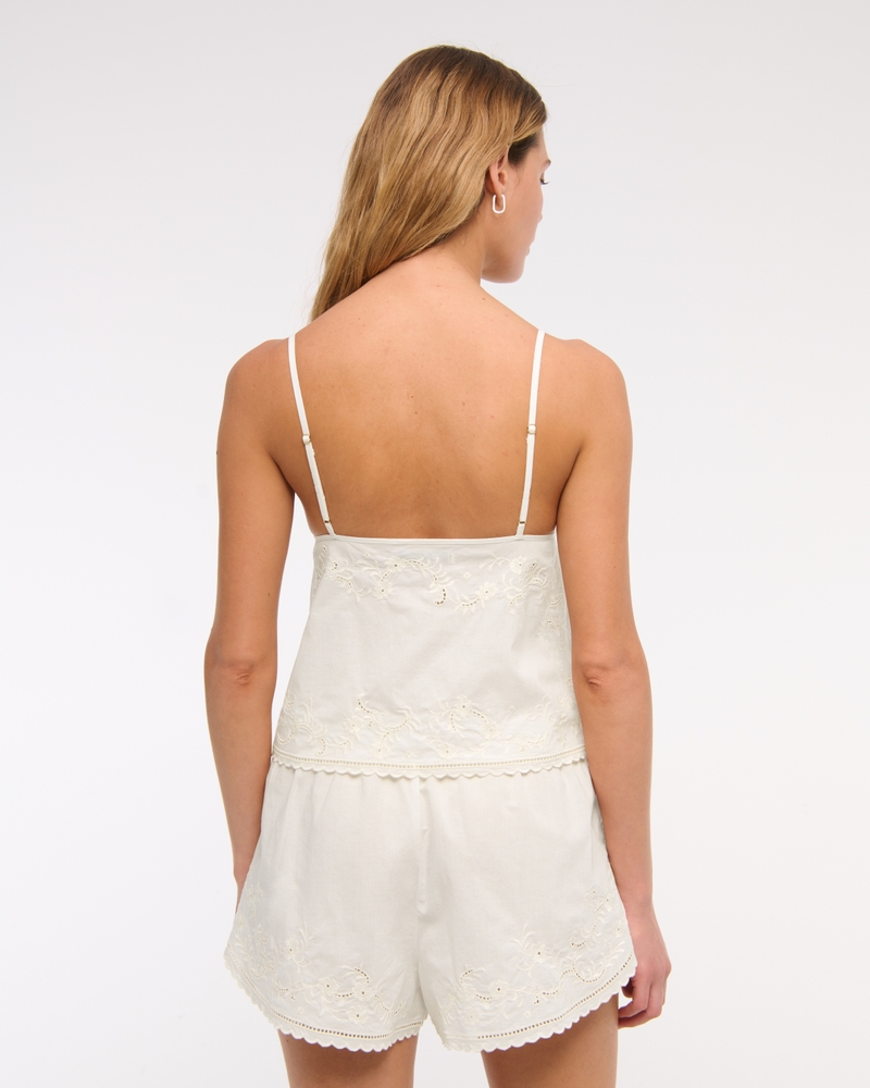 Cutwork Sleep Short(white,XXS)