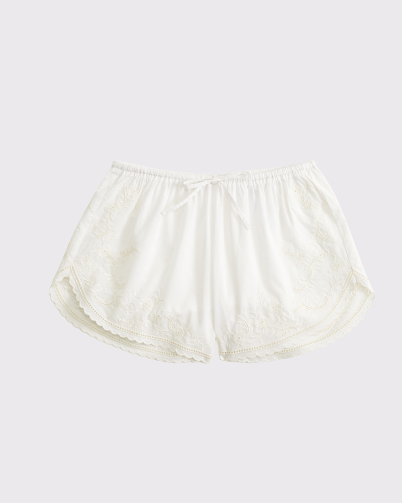 Cutwork Sleep Short(white,XXS)