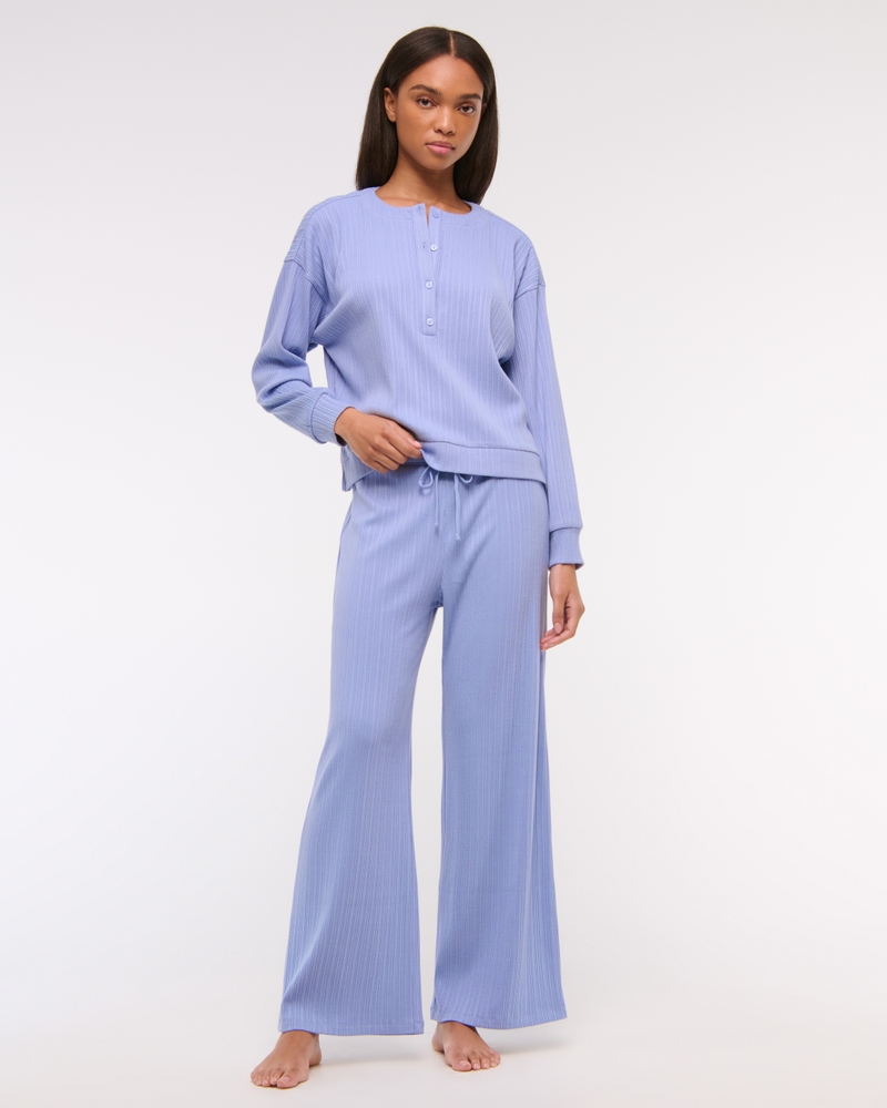 Lounge Rib Wide Leg Sweatpant