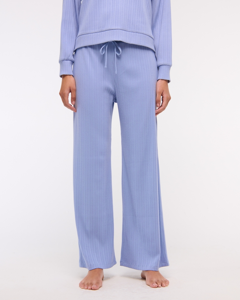 Lounge Rib Wide Leg Sweatpant(periwinkle,XXS)