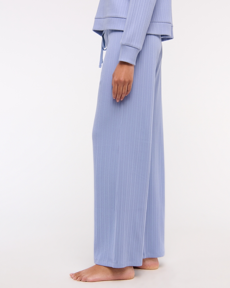 Lounge Rib Wide Leg Sweatpant(periwinkle,XXS)