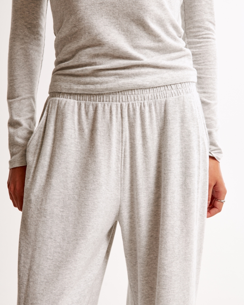 Cozy Lounge Knit Wide Leg Sweatpant(light gray,XXS)