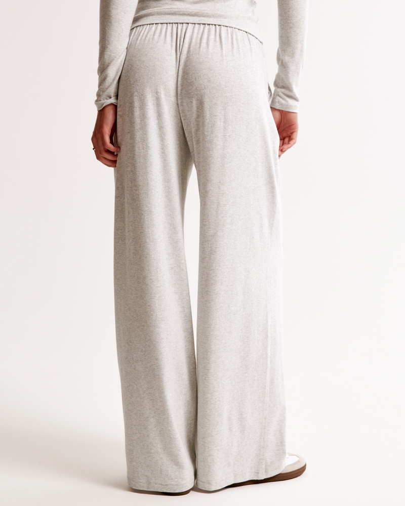 Cozy Lounge Knit Wide Leg Sweatpant(light gray,XXS)