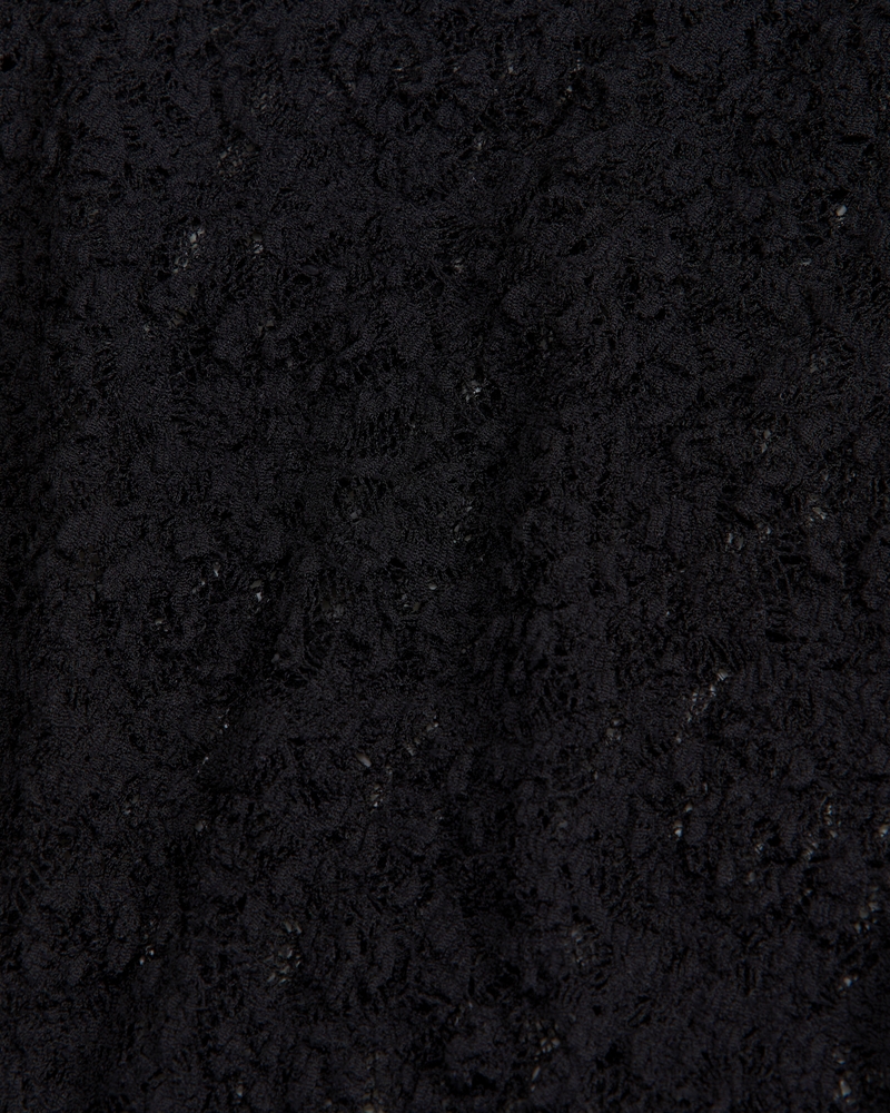 High Rise Knit Lace Pant(black,XXS)