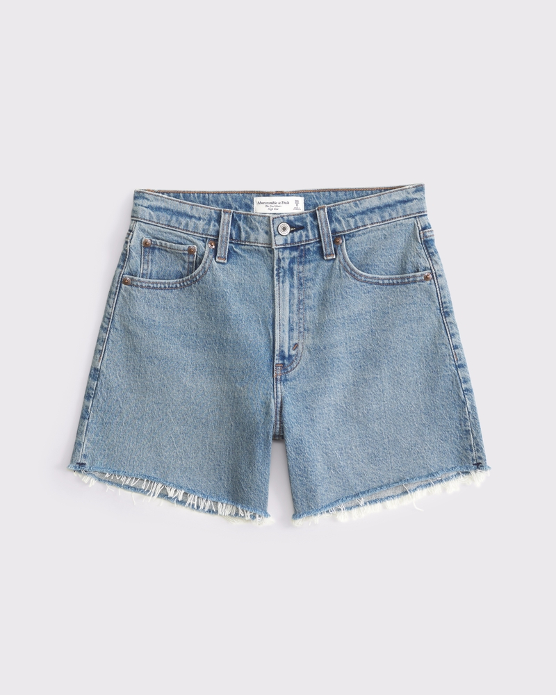 High Rise Dad Short(medium wash,23)