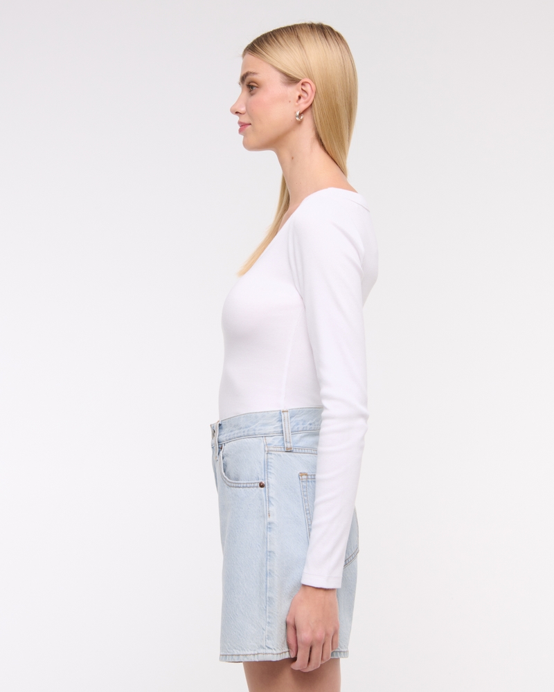 High Rise Loose Short(light wash,23)