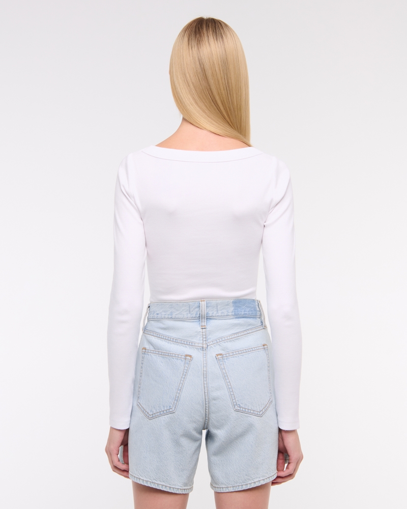 High Rise Loose Short(light wash,23)