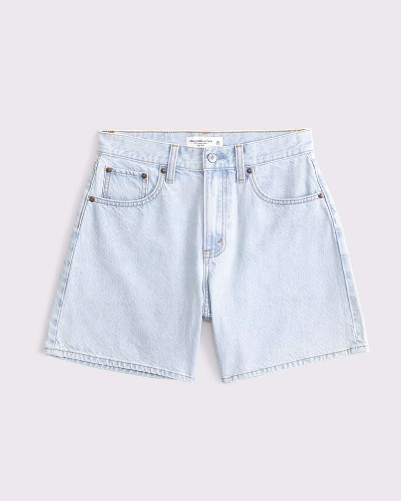 High Rise Loose Short(light wash,23)