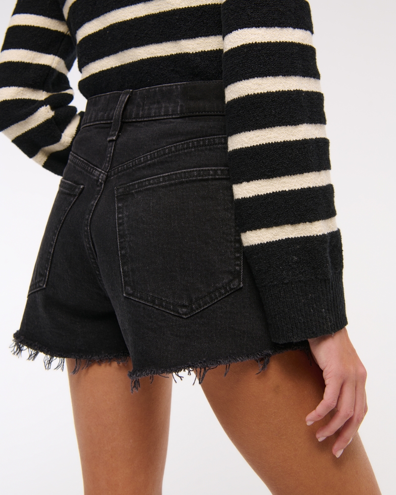 High Rise Mom Short(black destroy,23)