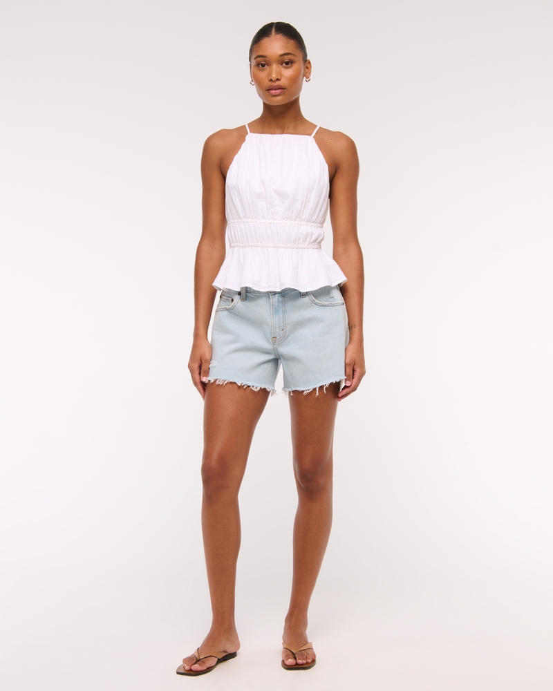 Curve Love Mid Rise A-Line Short(light destroy,23)