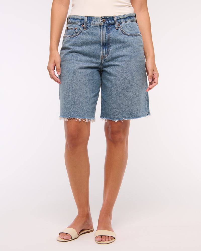 Curve Love Mid Rise Jort(medium wash,23)