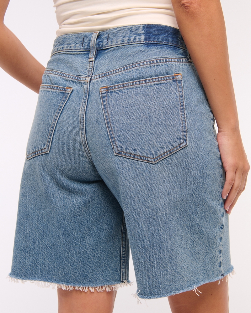 Curve Love Mid Rise Jort(medium wash,23)