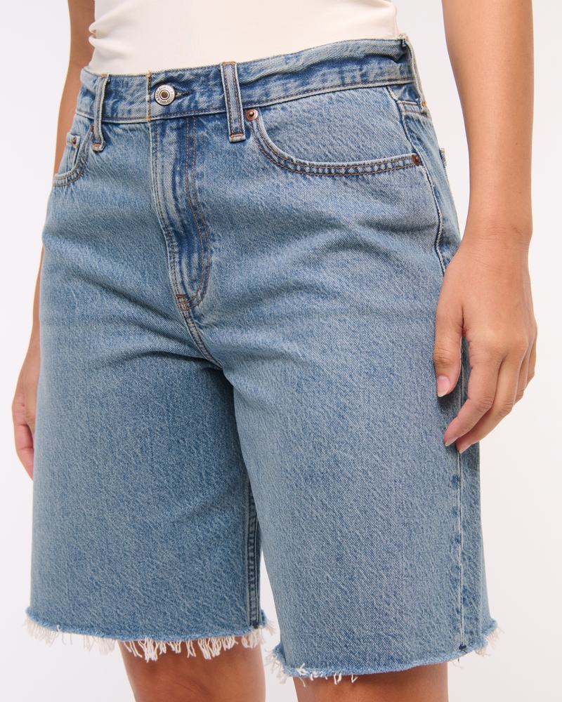 Curve Love Mid Rise Jort(medium wash,23)
