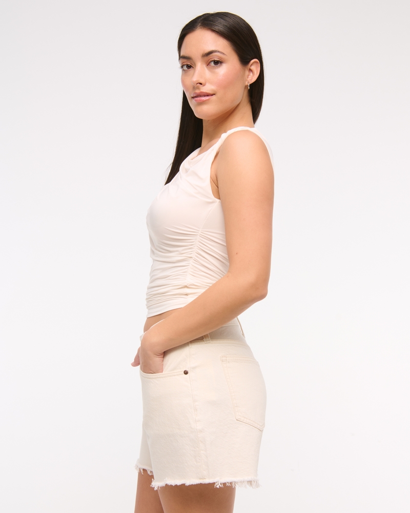 Curve Love Low Rise Baggy Short(cream,23)