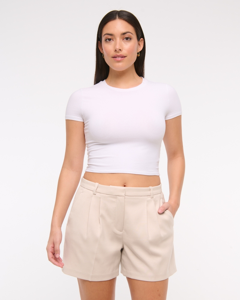 Curve Love A&F Sloane Low Rise Tailored Short(ash,23)
