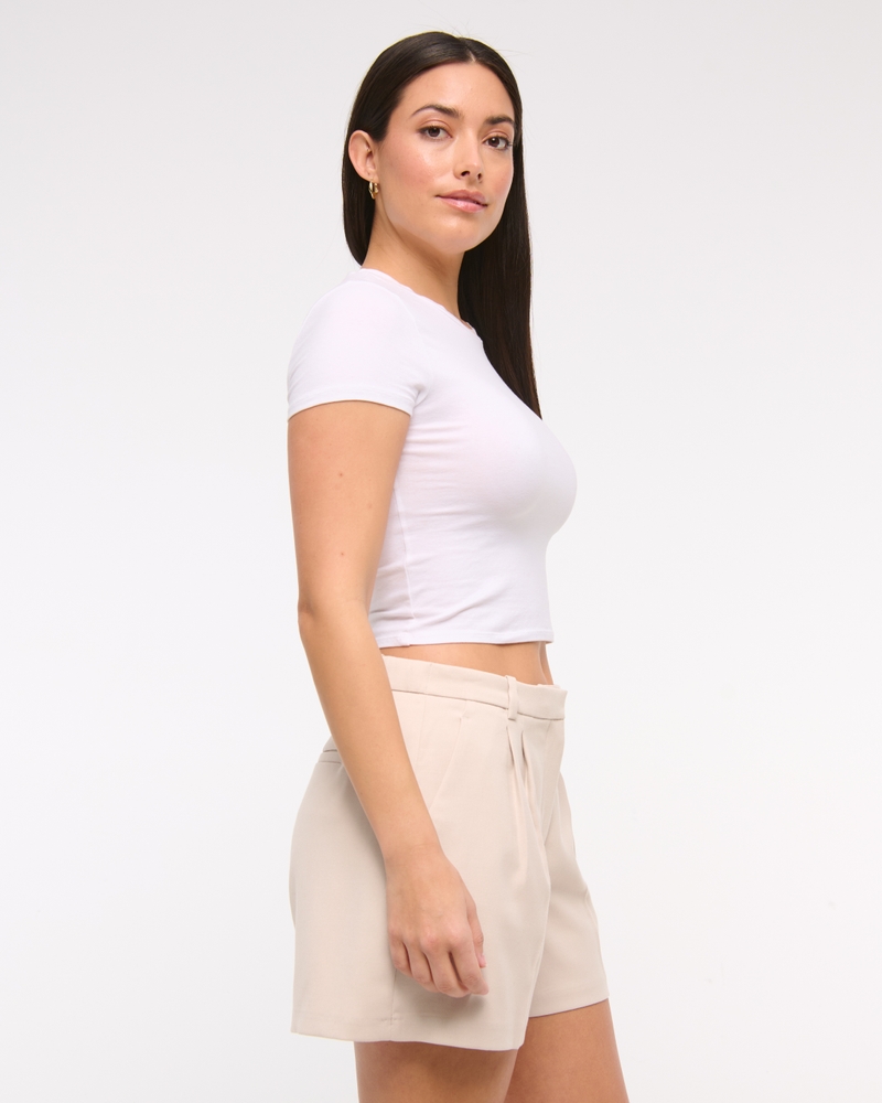 Curve Love A&F Sloane Low Rise Tailored Short(ash,23)
