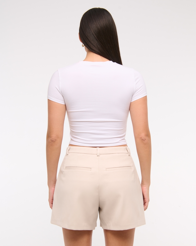 Curve Love A&F Sloane Low Rise Tailored Short(ash,23)