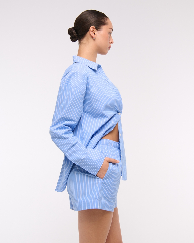 Poplin Pull-On Short(blue stripe,XXS)