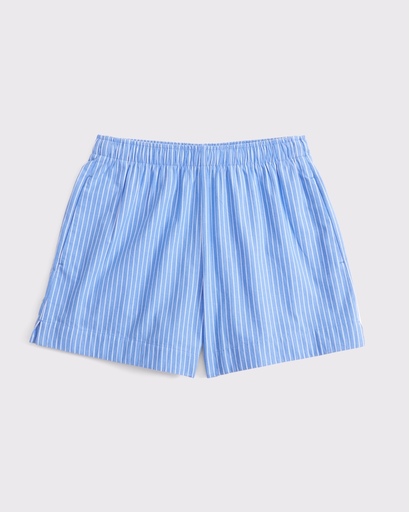 Poplin Pull-On Short(blue stripe,XXS)