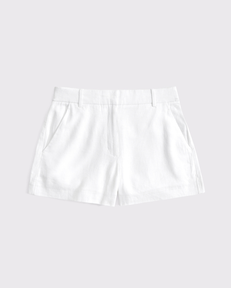 A&F Sloane Tailored Linen-Blend Short(white,23)
