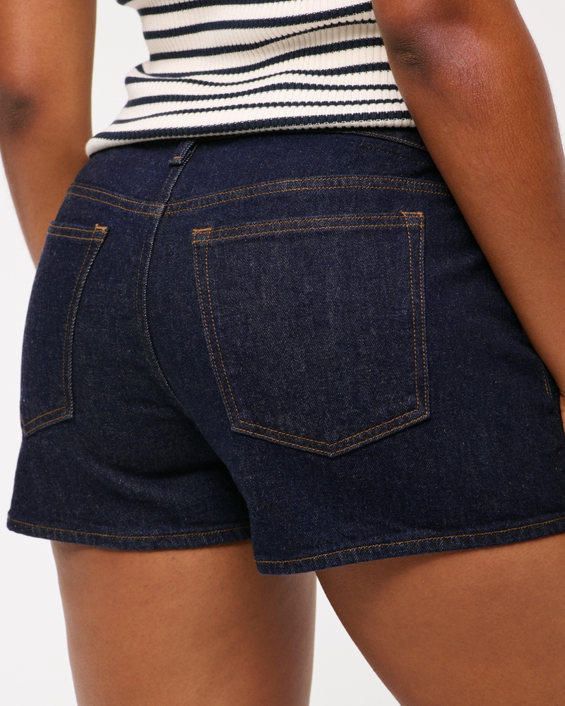 Curve Love Low Rise Mini Short(dark wash,23)