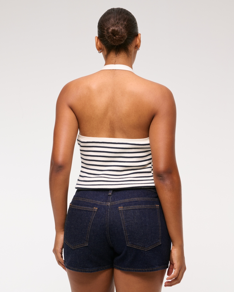 Curve Love Low Rise Mini Short(dark wash,23)