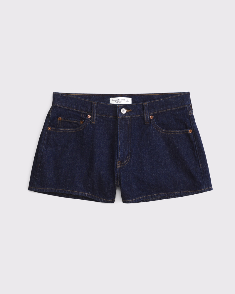 Curve Love Low Rise Mini Short(dark wash,23)
