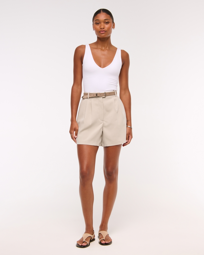 Curve Love A&F Sloane Tailored Short(ash,23)