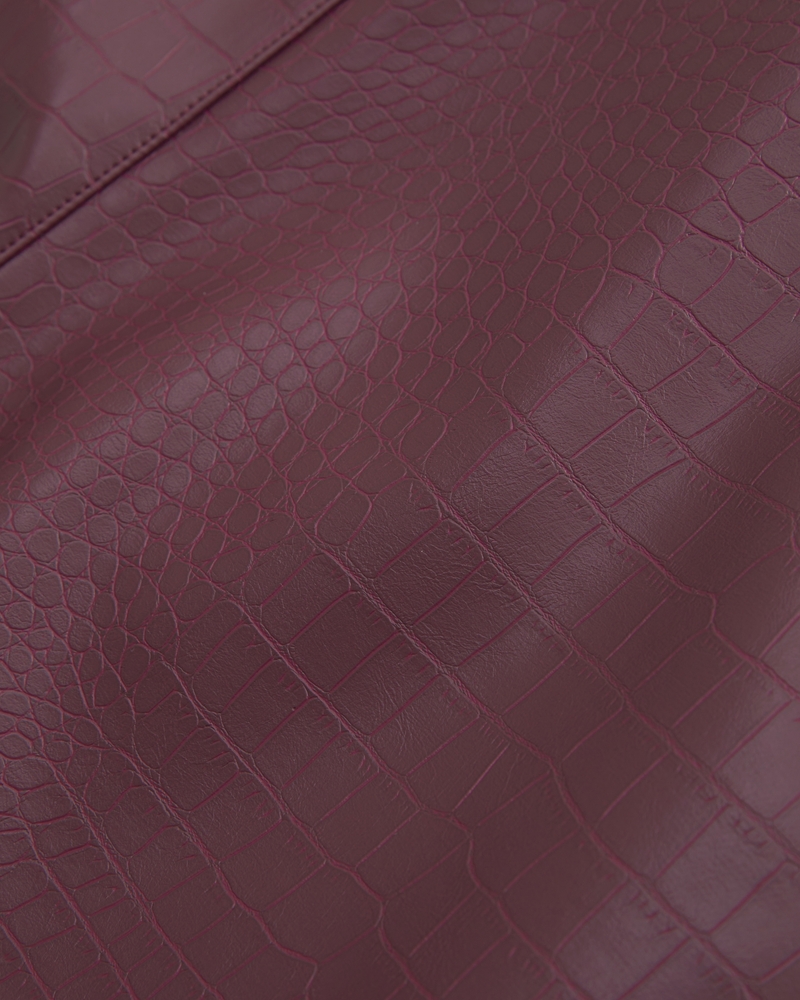 Stretch Vegan Leather Micro Short(red wine,23)
